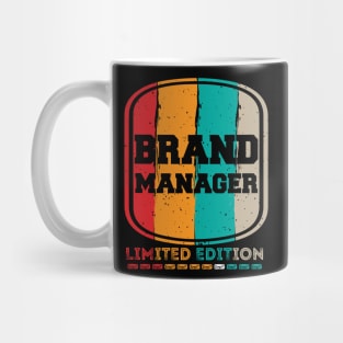 Funny Retro Vintage Design Brand Manager Saying Management Humor Mug